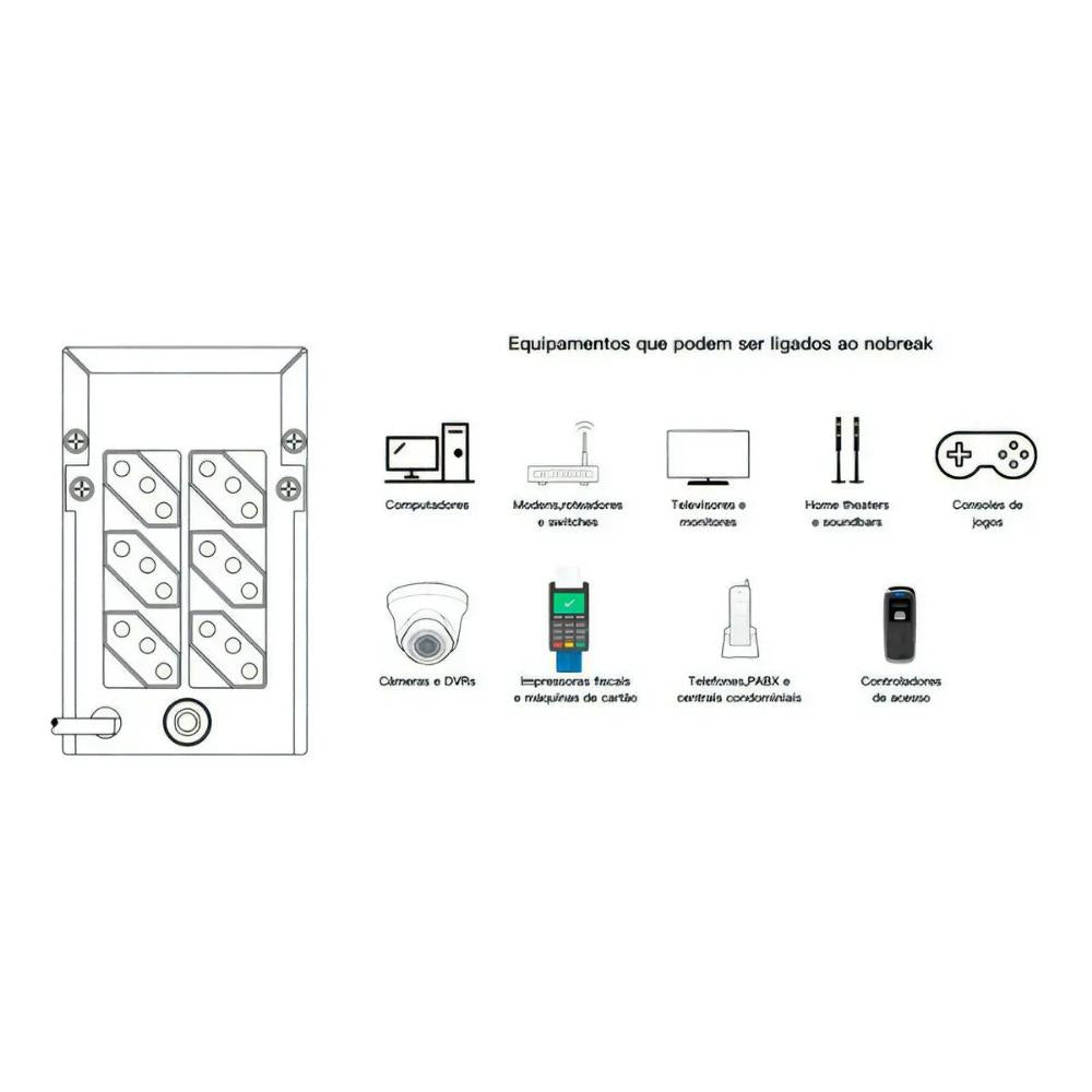 Nobreak JBR Guard 1600VA Mono 220V JBR