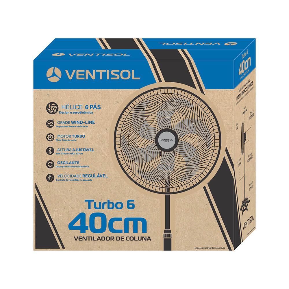 VENTILADOR OSC COL TURBO 6P 40CM PR 220V