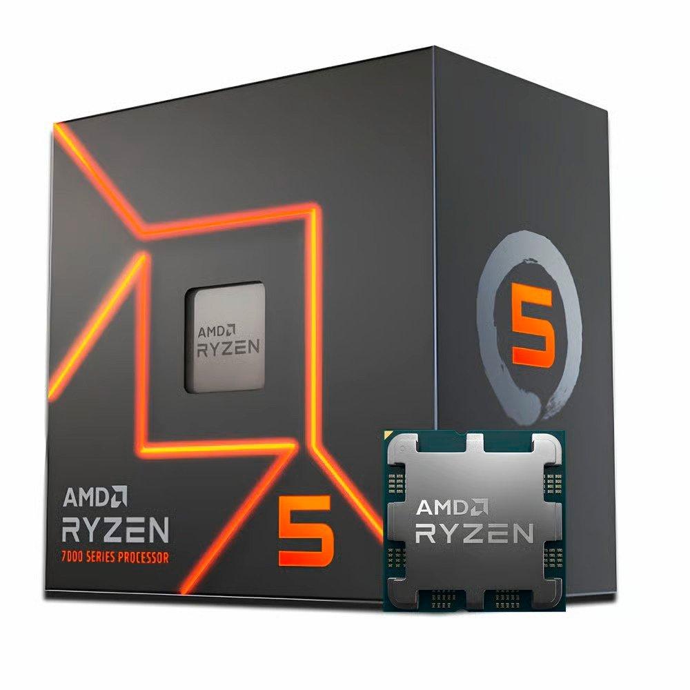 Processador AMD Ryzen 5 7600 AM5 3.8GHz 5.1GHz Turbo 32MB Cache Wraith Stealth 100100001015BOX