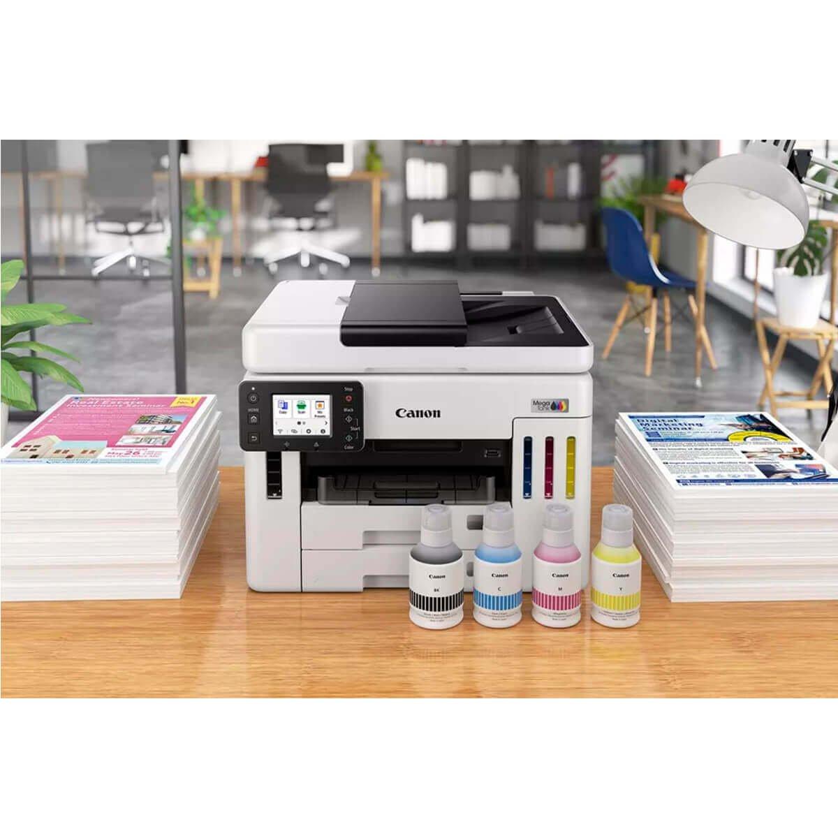 Impressora Canon Multifuncional Mega Tank Maxify GX7110 Branco Bivolt