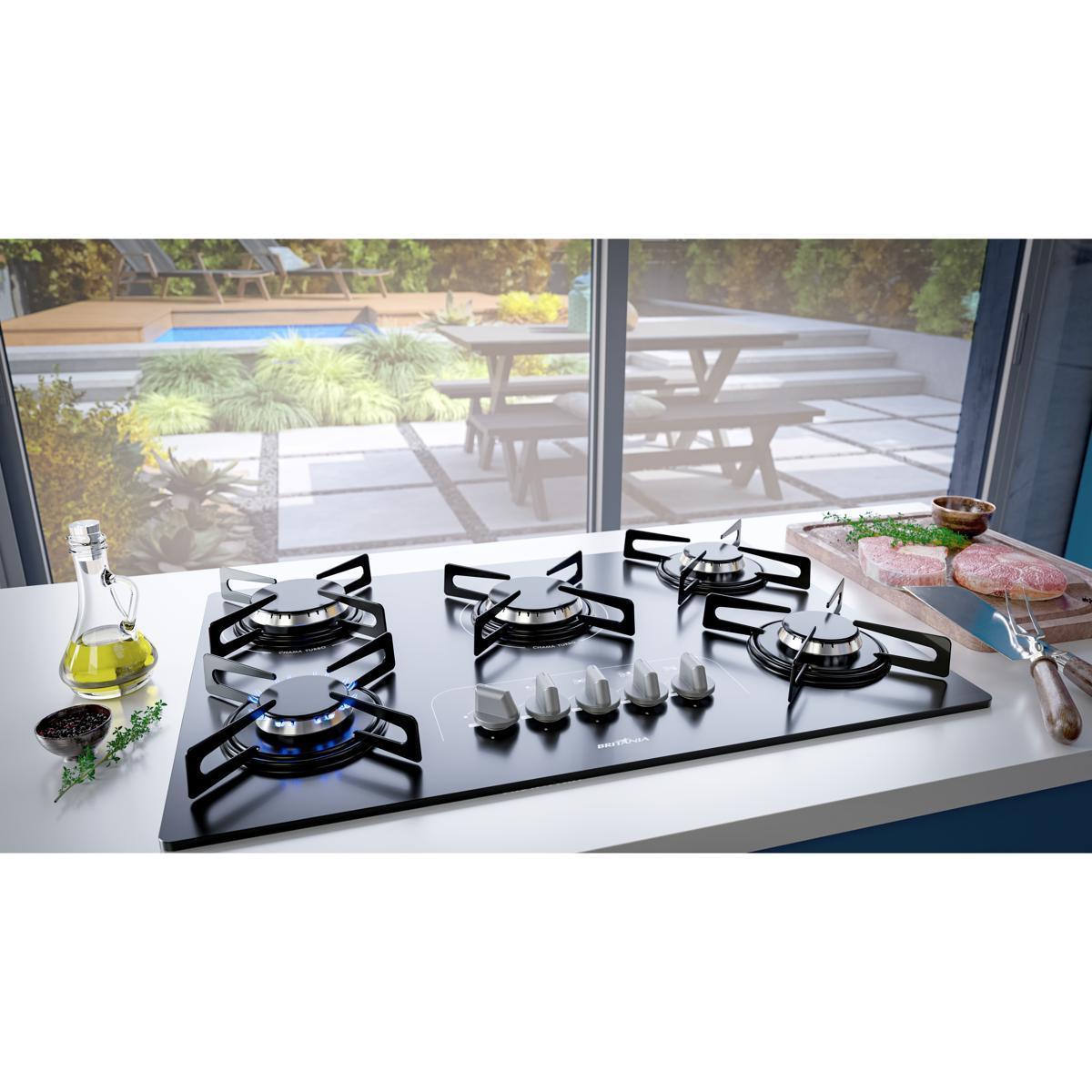 COOKTOP 5 BCS GAS PRETO BRITANIA BIVOLT