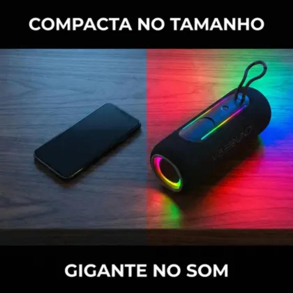 Caixa de Som Portátil Vibe Sound V2 Go 20w Rms VS012 Preto