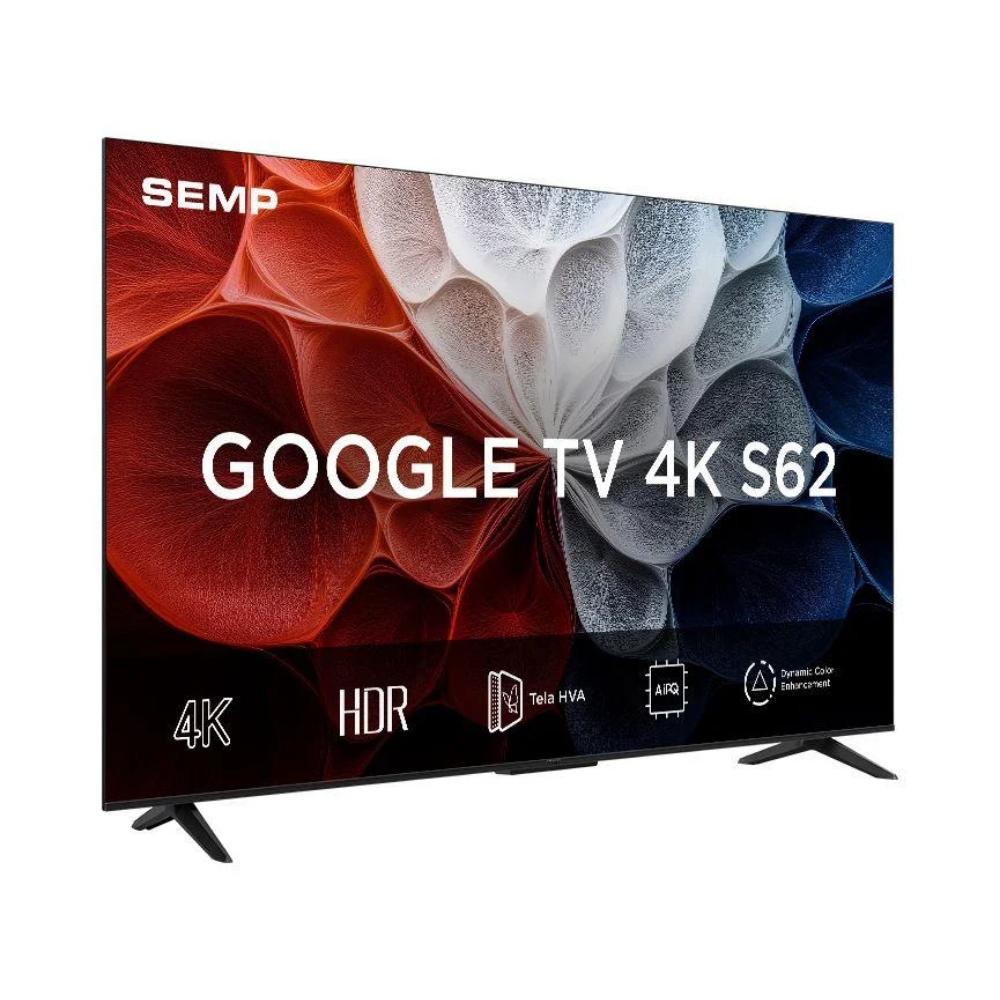 Smart TV SEMP 65 polegadas LED 4K UHD 65S62 GTV Processador AiPQ