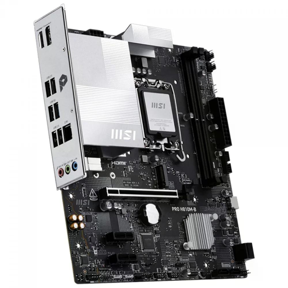 Placa Mãe MSI PRO H810M B LAN 2,5G PCIe 5.0 para Intel Core Ultra