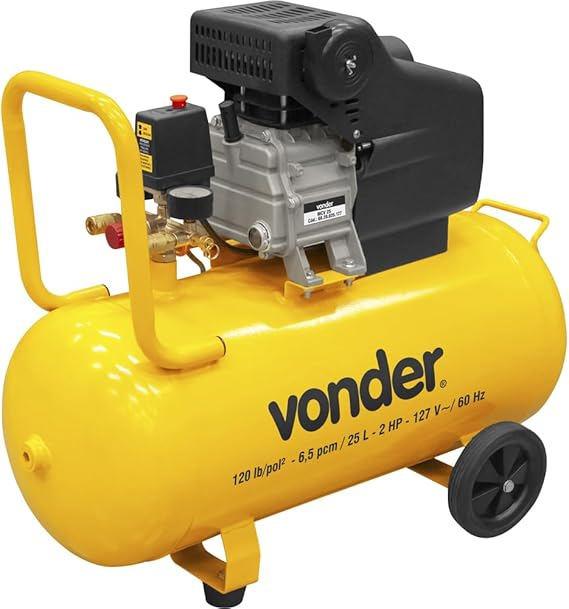 Motocompressor De Ar 21,6l Mcv 216 Vonder Cor Amarelo Fase Elétrica Monofásica Frequência 60 Hz