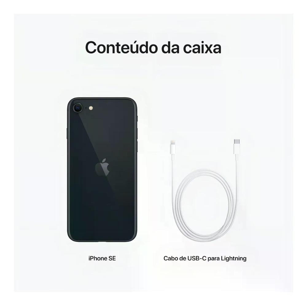 Apple iPhone SE (3ª geração) 128GB - Meia-noite