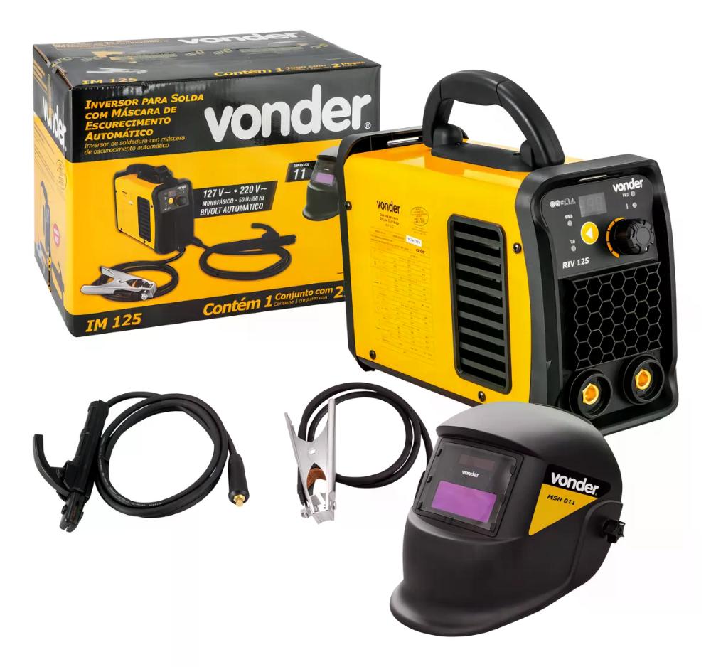 Inversor Solda Eletrodo e TIG IM125 Com Máscara - Bivolt Vonder
