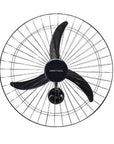 Ventilador de Parede Oscilante Ventisol 3 Pás Premium, Preto, 60cm, Bivolt