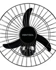 Ventilador de Parede Oscilante Ventisol 3 Pás Premium, Preto, 50cm, Bivolt