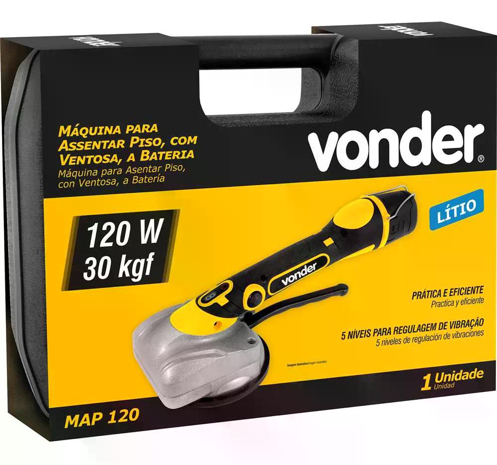 Máquina Para Assentar Pisos Porcelanato A Bateria Map 120 - Vonder