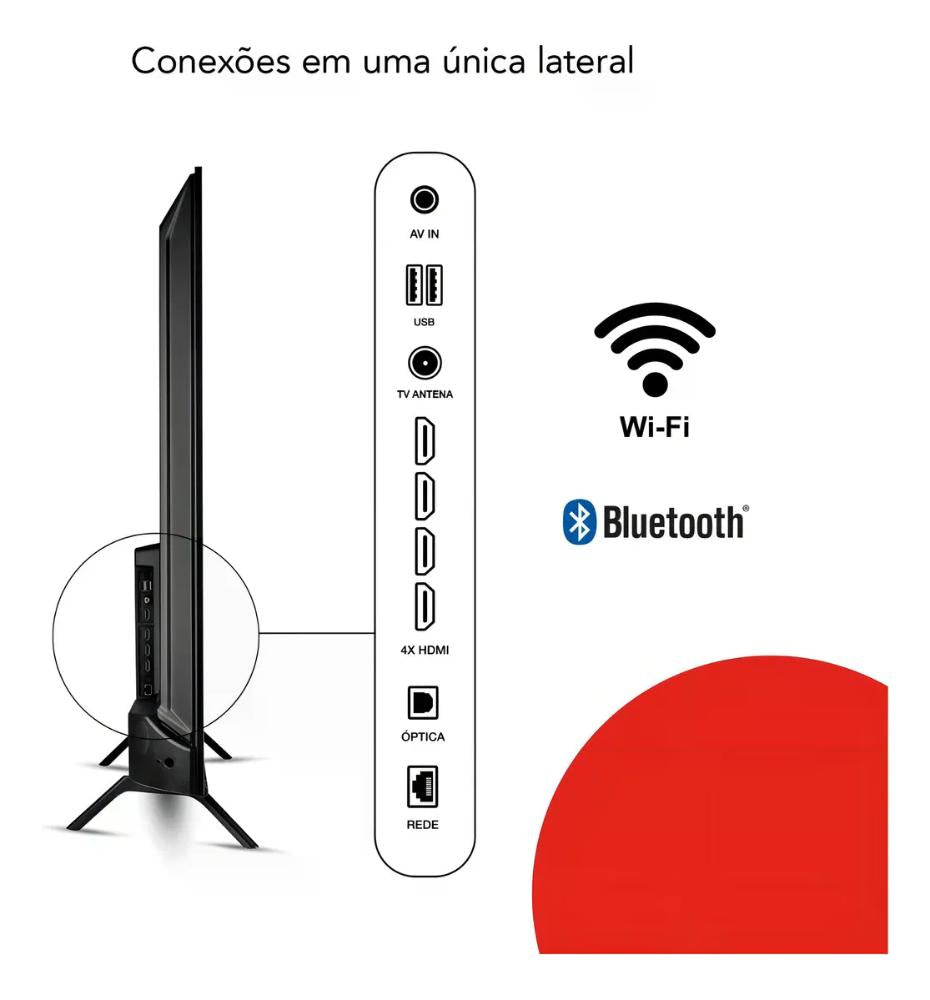Smart Tv 55" AWS-TV-55-BL-01-A Android Dolby 4K Aiwa