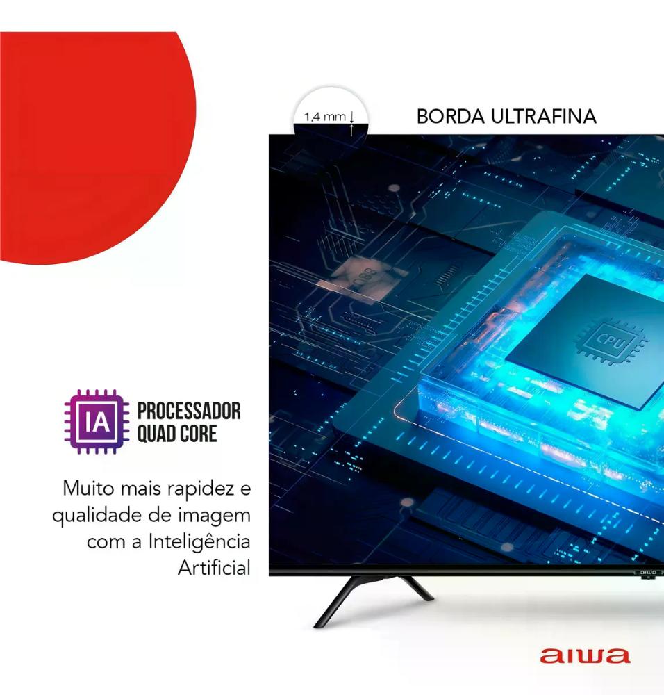 Smart Tv 55" AWS-TV-55-BL-01-A Android Dolby 4K Aiwa