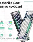 Teclado Gamer Machenike K500-b94 Qwerty Machenike Cinza Inglês Us