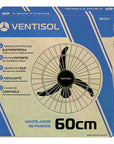 Ventilador de Parede Oscilante Ventisol 3 Pás Premium, Preto, 60cm, Bivolt