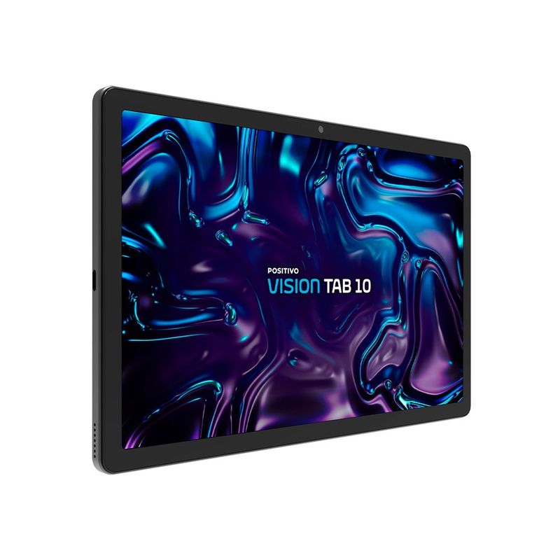 Tablet Vision Tab 10 Positivo 4gb Ram 128gb Câmera 13mp E 5mp 10,1 Hd Ips Android 13 - Preto