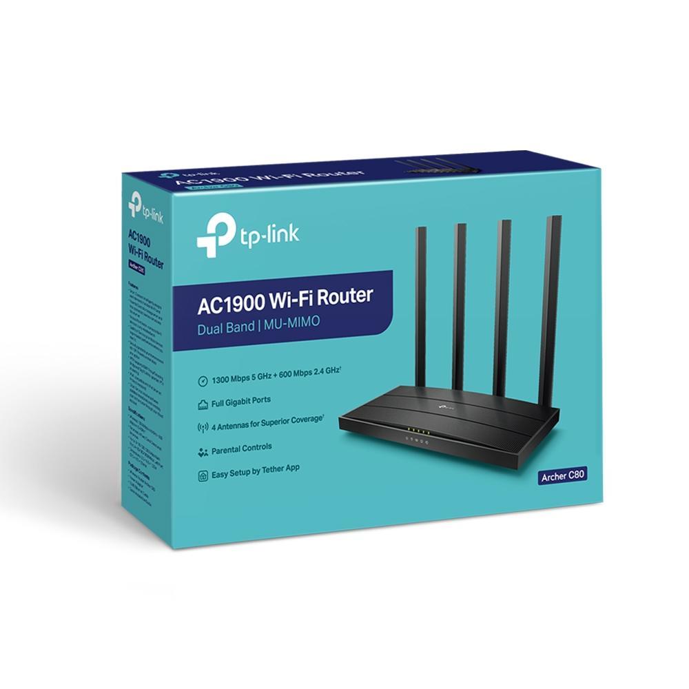 Roteador TP-Link MU-MIMO AC1900 - Archer C80