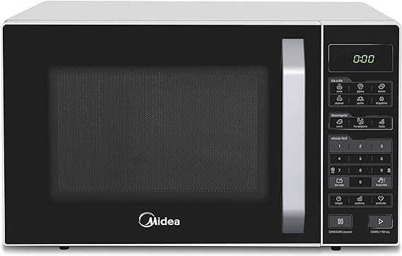 Micro-ondas 27l Branco E Preto Midea Led 220v Mxsa27p2