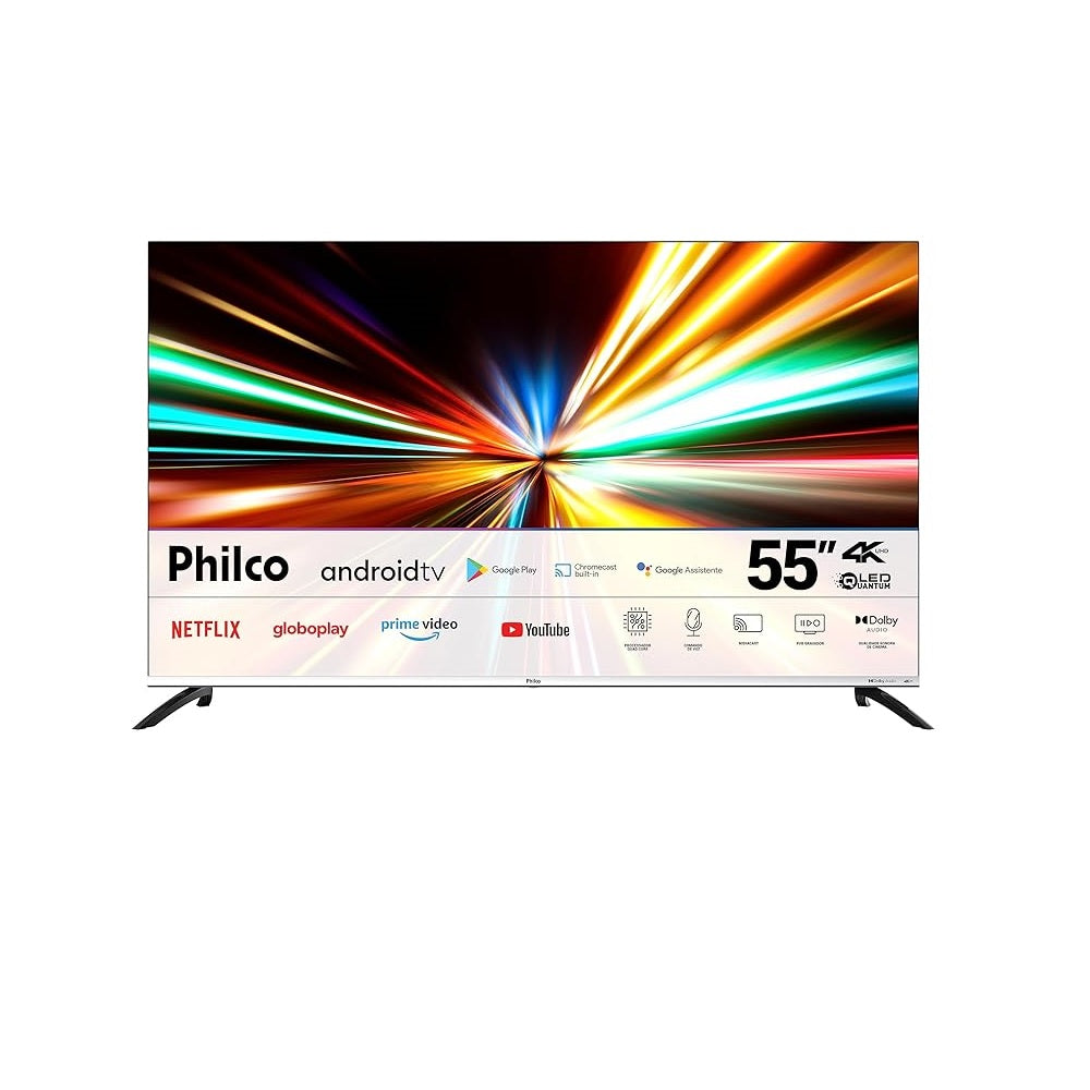 Smart Tv 55&#39;&#39; Ptv55m8gagcmbl Android Tv 4k Qled Philco