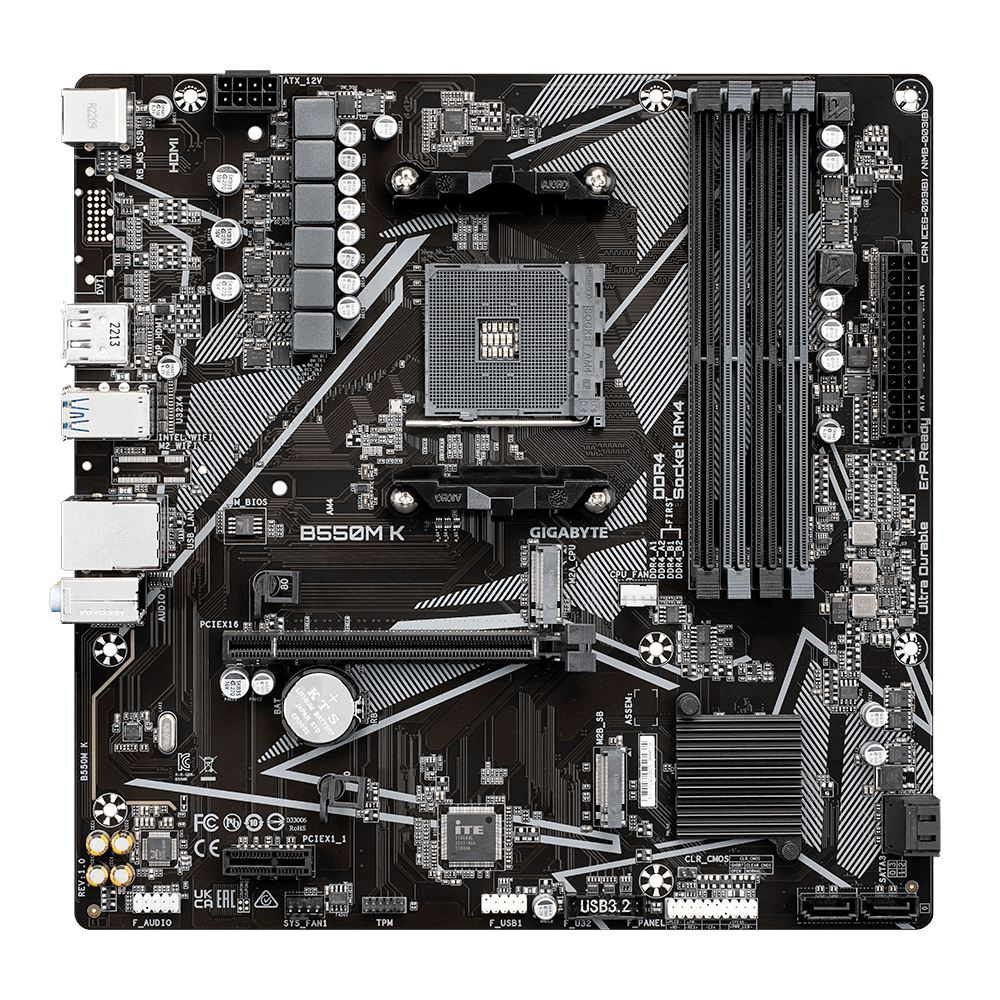 Placa Mãe Am4 Asus A520m-k Prime, Ddr4, Vga, HDMI, M.2