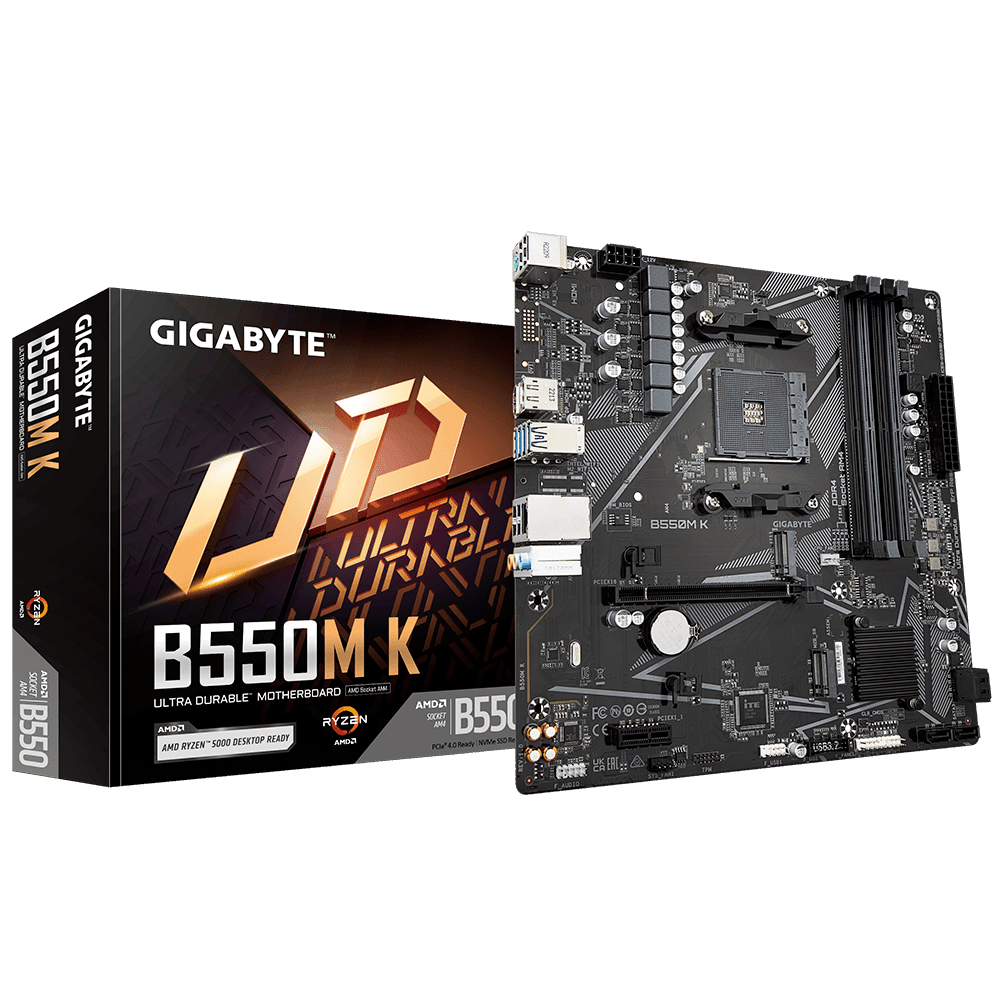 Placa Mãe Gigabyte B550m K, Am4 4xDDR4(máx128GB)