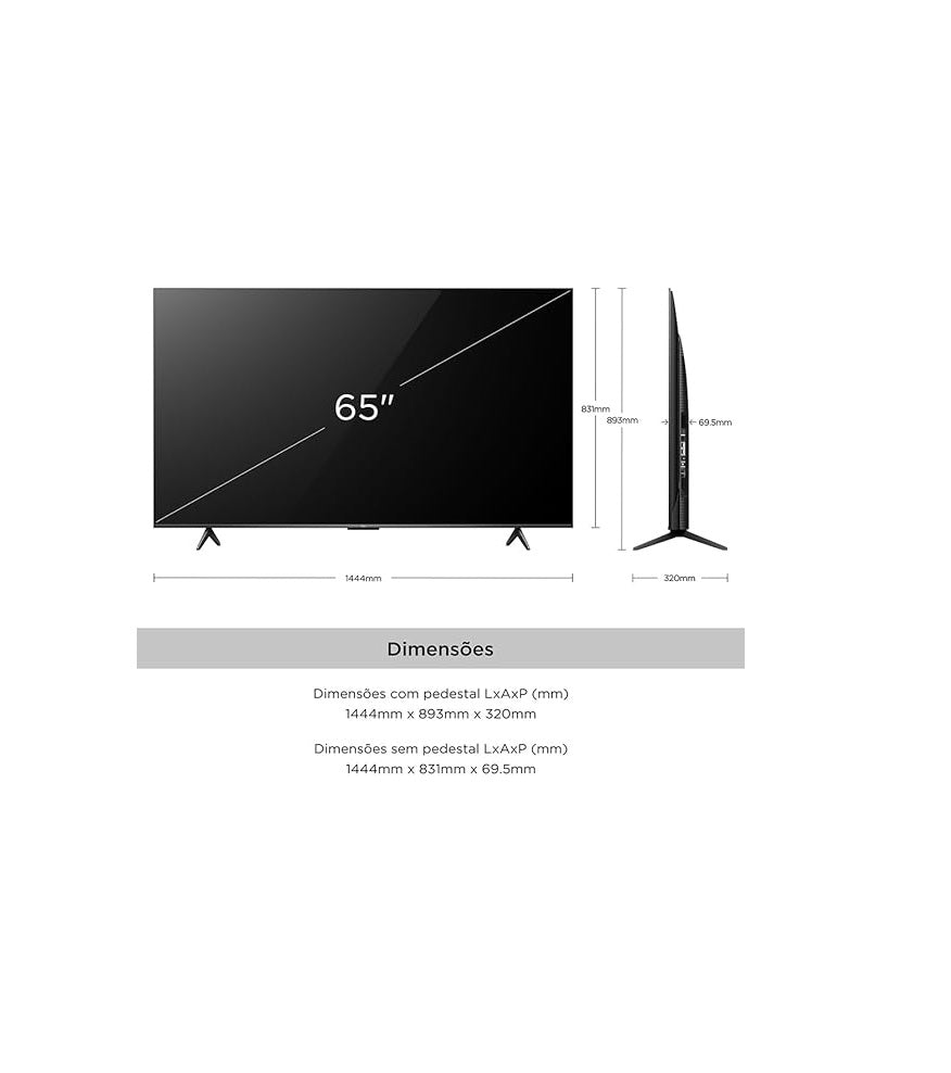 SMART TV 65” TCL LED P755 4K UHD GOOGLE TV