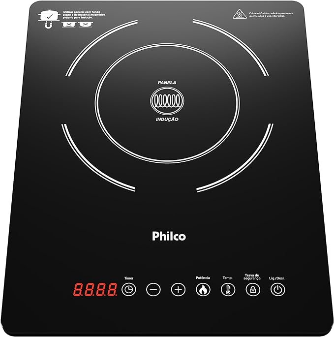 Cooktop de Indução Philco PCT12P 10 Níveis Bivolt