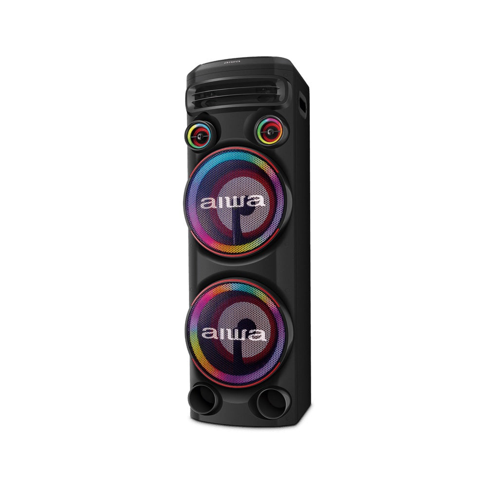 Torre de Som Aiwa T2W-02 2300w 2Woofers10" Bluetooth RGB USB