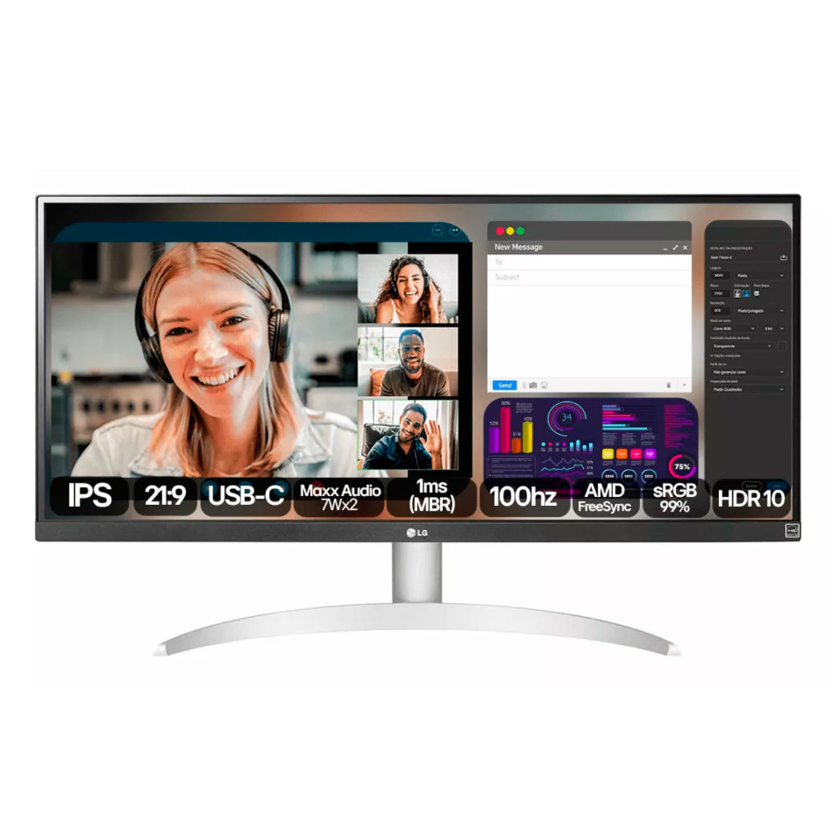 Monitor LG 29” UltraWide IPS 100Hz - 29WQ600B
