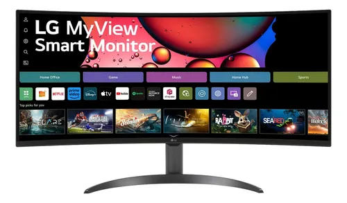 Monitor LG MyView Smart 34SR60QC-B Tela curva WQuadHD
