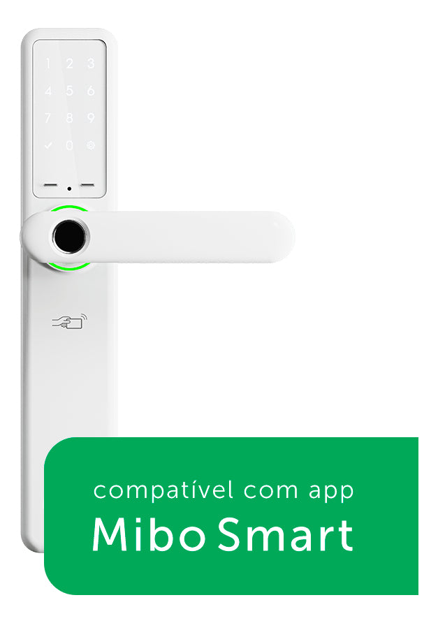 Fechadura Digital De Embutir Com Maçaneta Intelbras Mfr 7000 Branca