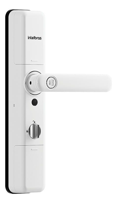 Fechadura Digital De Embutir Com Maçaneta Intelbras Mfr 7000 Branca