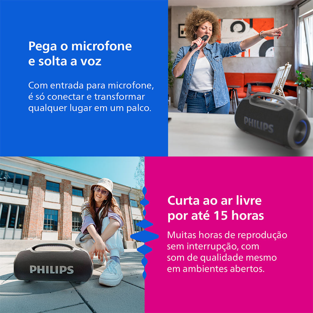 Boombox Philips Boombeat Bluetooth 200w Rms Tax400b/00