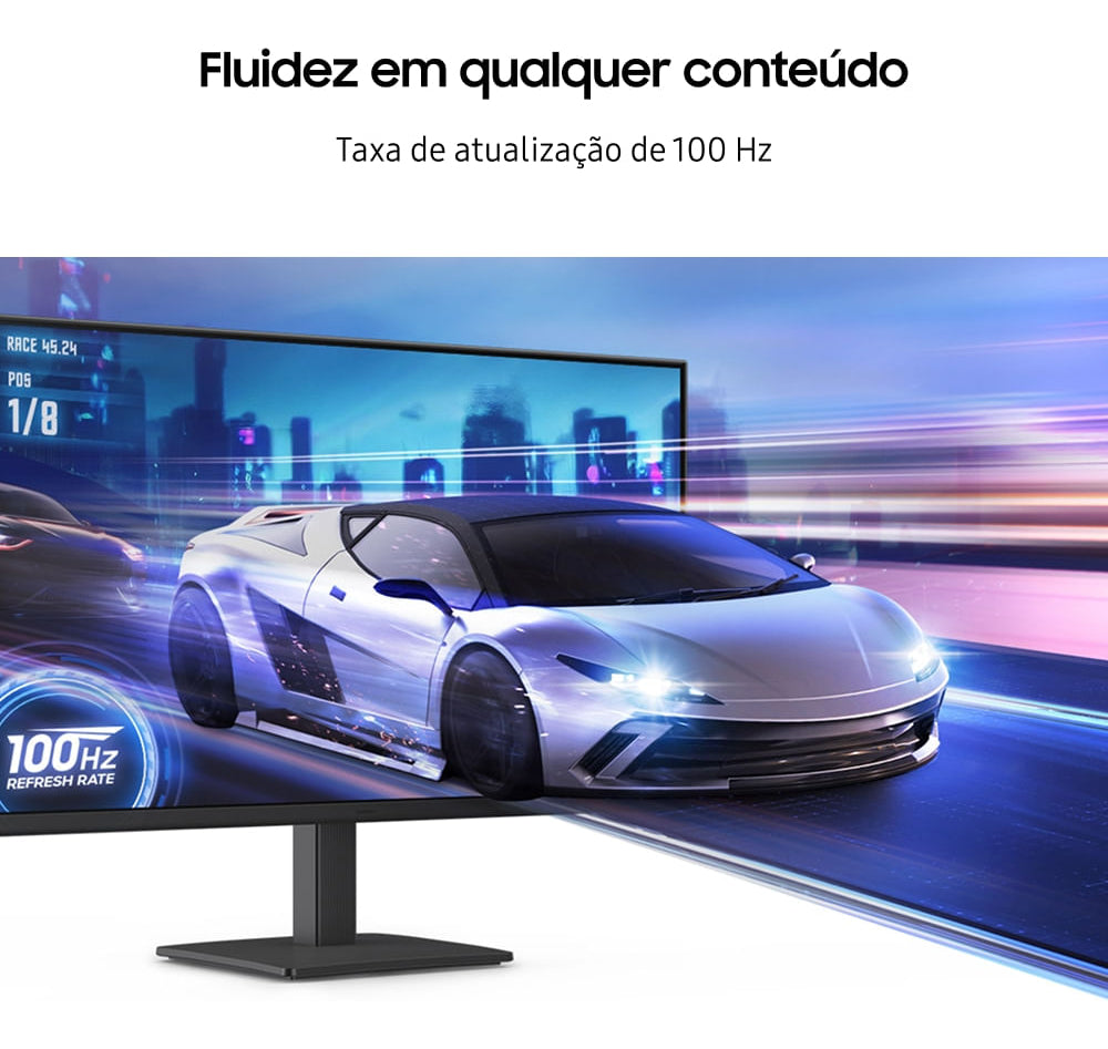 Monitor Gamer Samsung 27 Fhd,100 Hz, Hdmi, Vga,preto, S3