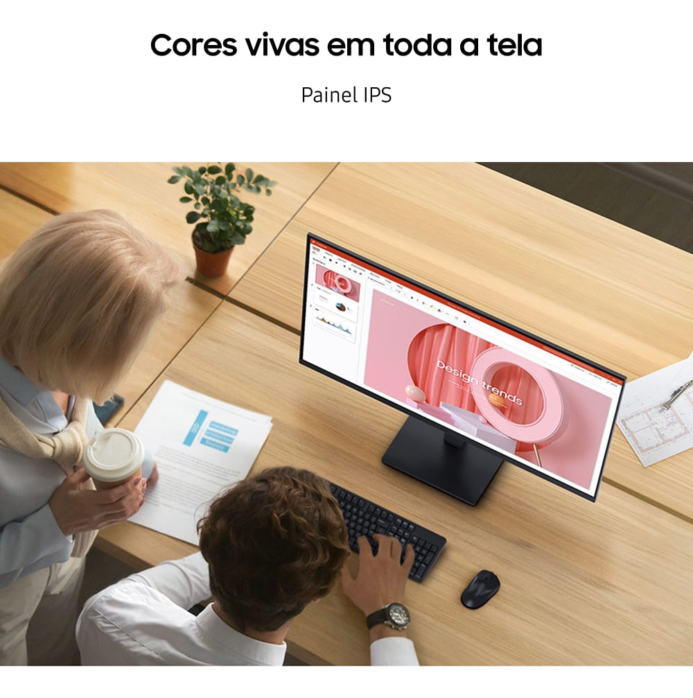 Monitor Gamer Samsung 27 Fhd,100 Hz, Hdmi, Vga,preto, S3