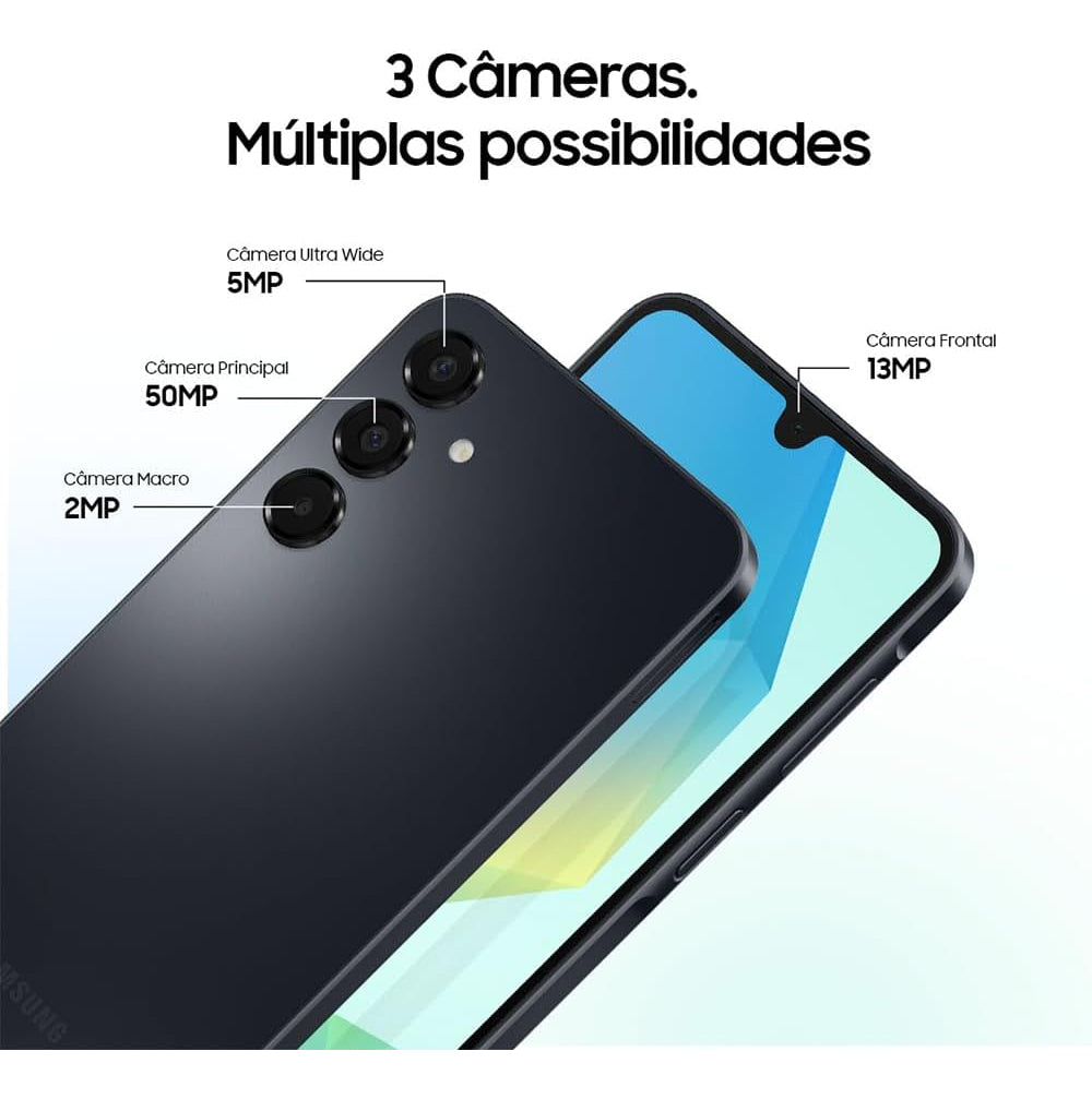 Smartphone Samsung Galaxy A16 128GB, 4GB RAM - Cinza