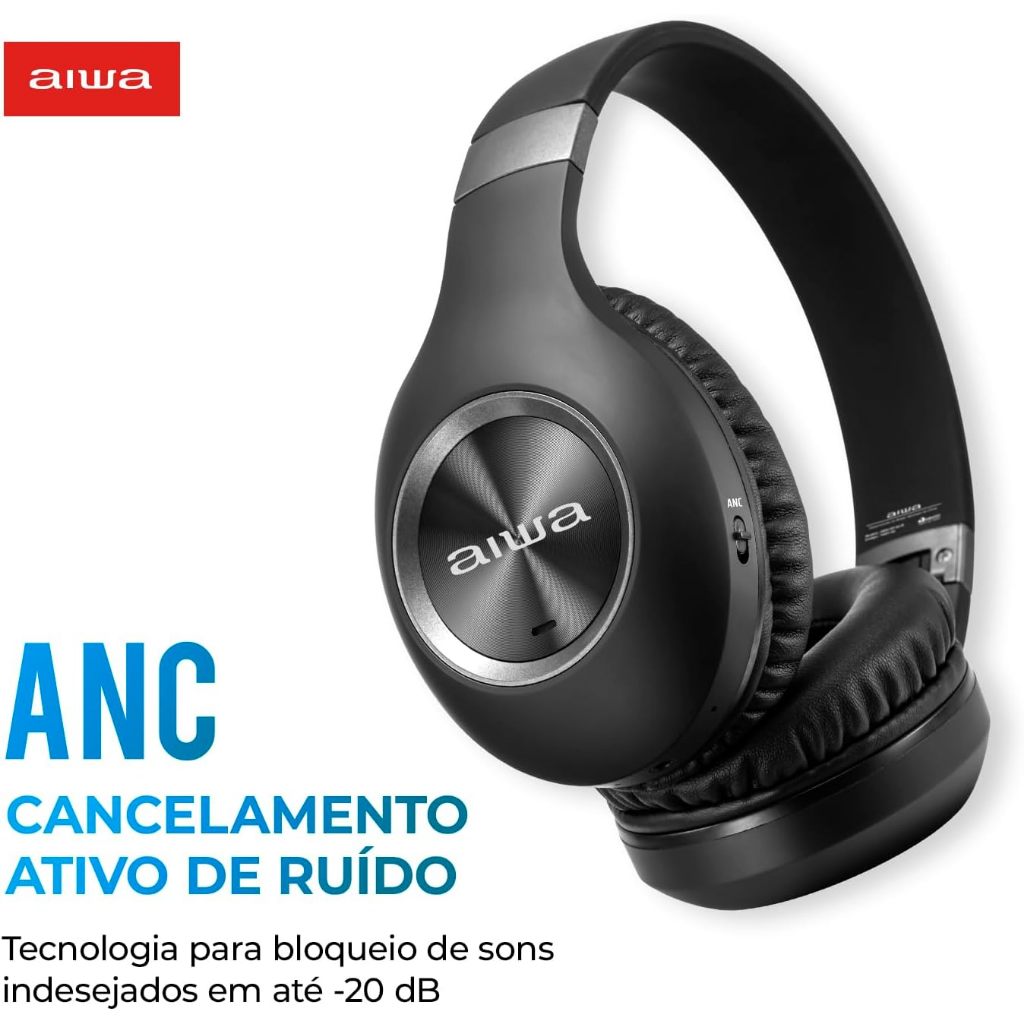 Fone De Ouvido Headphone Aiwa Hp-02-b Bluetooth