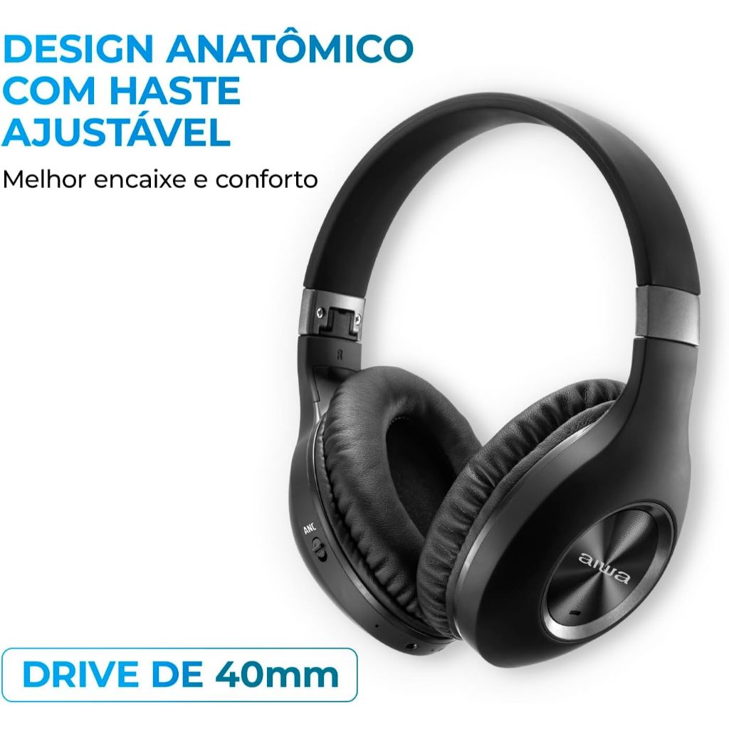 Fone De Ouvido Headphone Aiwa Hp-02-b Bluetooth