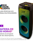 Caixa de Som PartyBox AIWA PB-06 Bluetooth 20H RGB USB TWS Preto