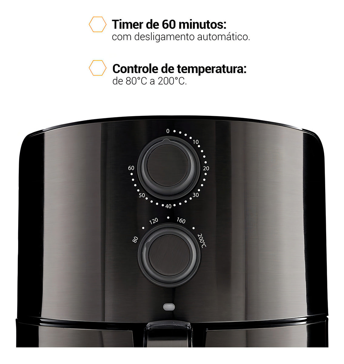 Fritadeira Philco Air Fryer Titanium Inox 4.6L PFR18TI 127V