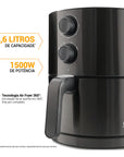 Fritadeira Philco Air Fryer Titanium Inox 4.6L PFR18TI 127V
