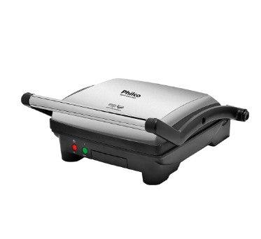 Super Grill Duo Philco Abertura 180° Inox Cor Prata - 127v