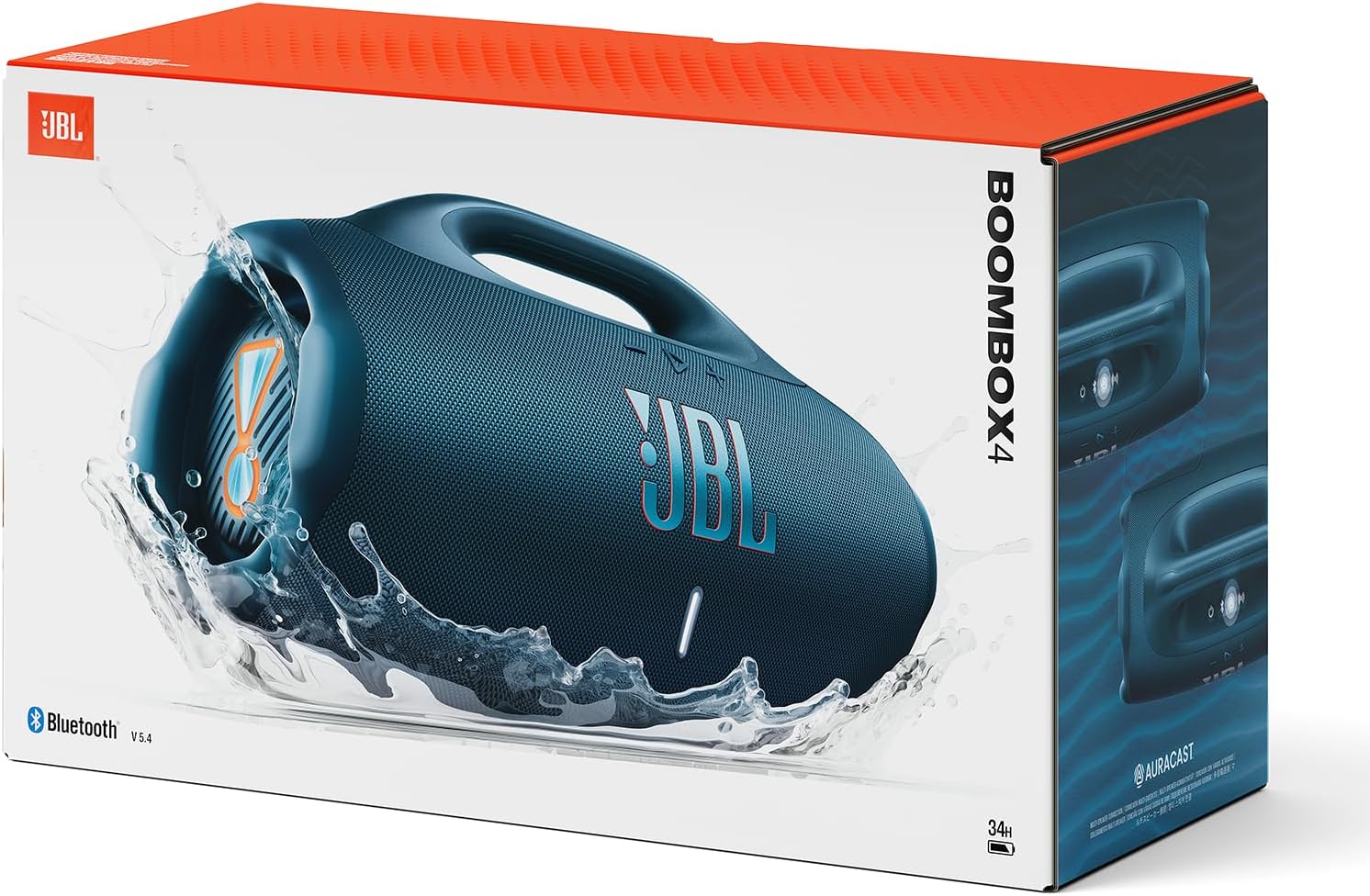 Caixa De Som Bluetooth Jbl Boombox 4 Azul Azul