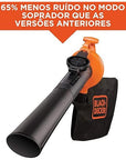 Soprador E Aspirador De Folhas Black+decker Bv25 Com Função Triturador 220v