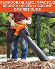Soprador E Aspirador De Folhas Black+decker Bv25 Com Função Triturador 220v
