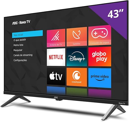 Smart Tv 43" Full Hd Aoc Roku Tv 43s5045/78g Hdmi 1 Usb Wifi
