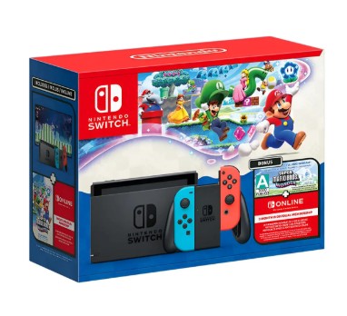 Bundle Nintendo Switch + Super Mario Bros. Wonder + 3 Meses De Assinatura Nintendo Switch Online
