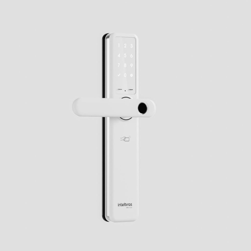 Fechadura Inteligente de Embutir com Biometria IFR 7000 Prata Intelbras