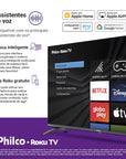 Smart TV 40" Philco Full HD LED PTV40M9GR2CGB Roku TV Dolby Áudio