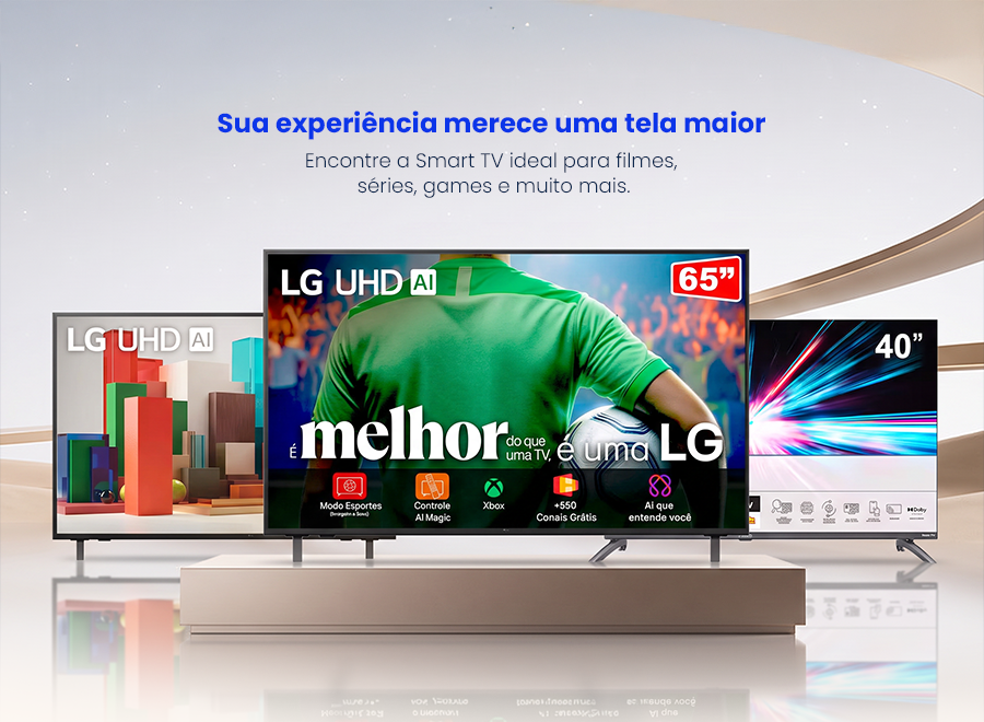 Sua experiência merece uma tela maior