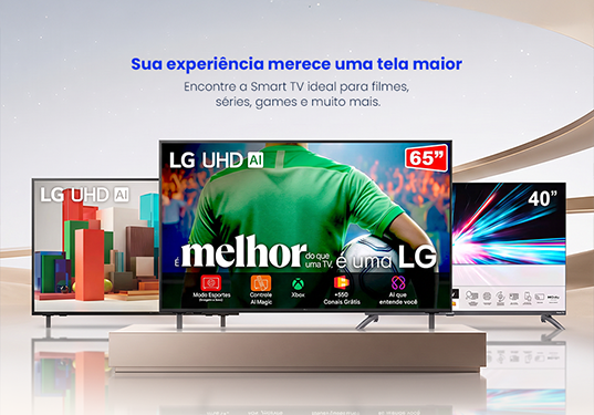 Sua experiência merece uma tela maior